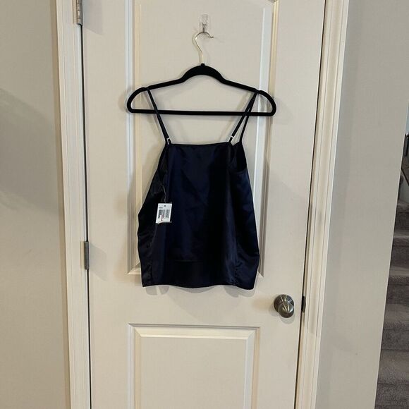 Maidenform Satin Camisole Pajama Top Large Blue Grey Set Of 2  MFW7860 $5 - Picture 6 of 8